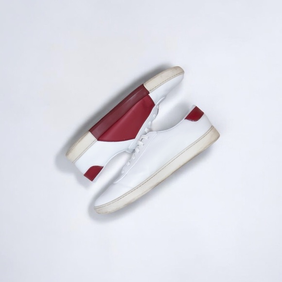 AUTHENTIC PRADA AVENUE‎ SNEAKERS SHOES WHITE + RED SIZE US 7; EU 40 - Picture 5 of 10